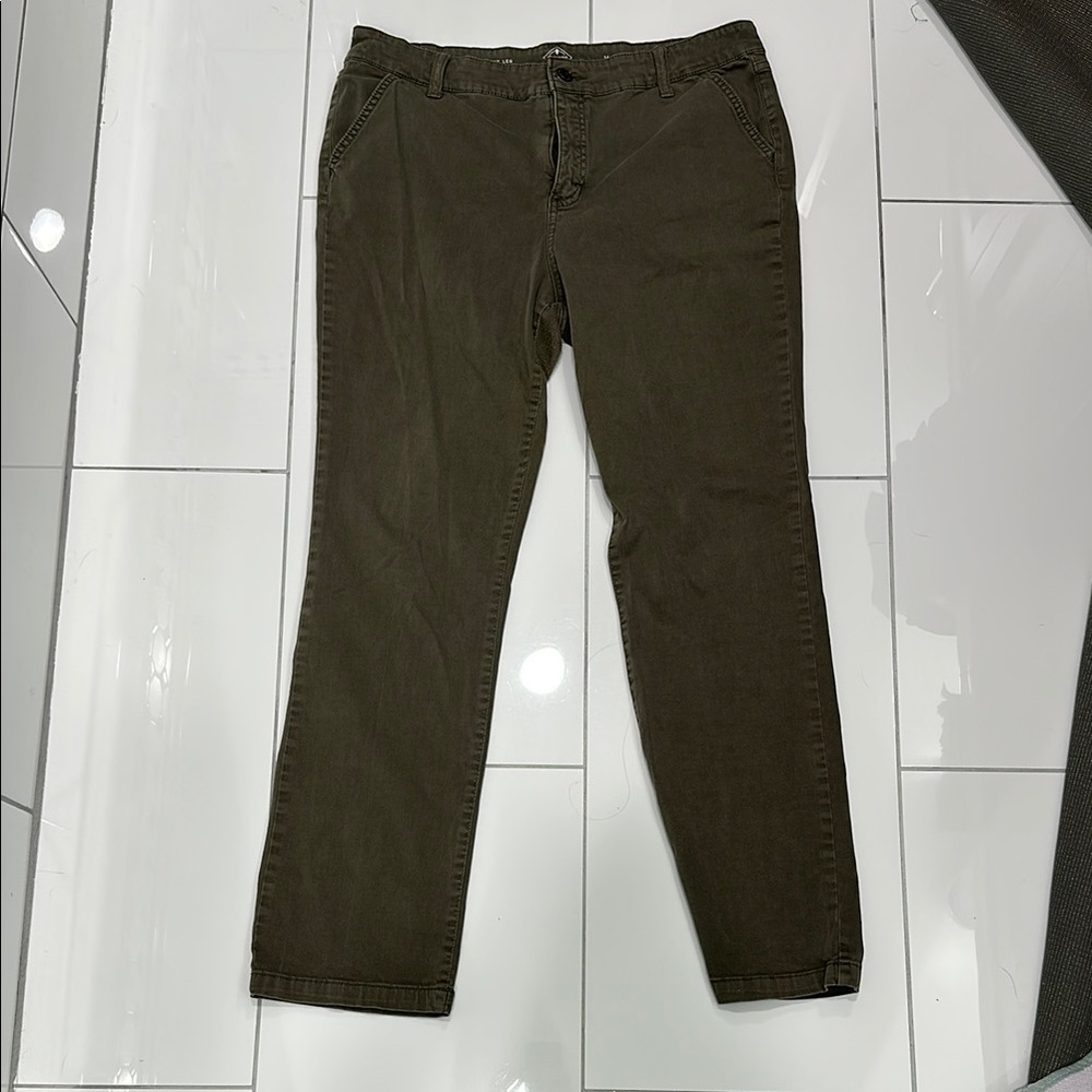 St John’s Bay Straight Leg Olive Green Casual Pants